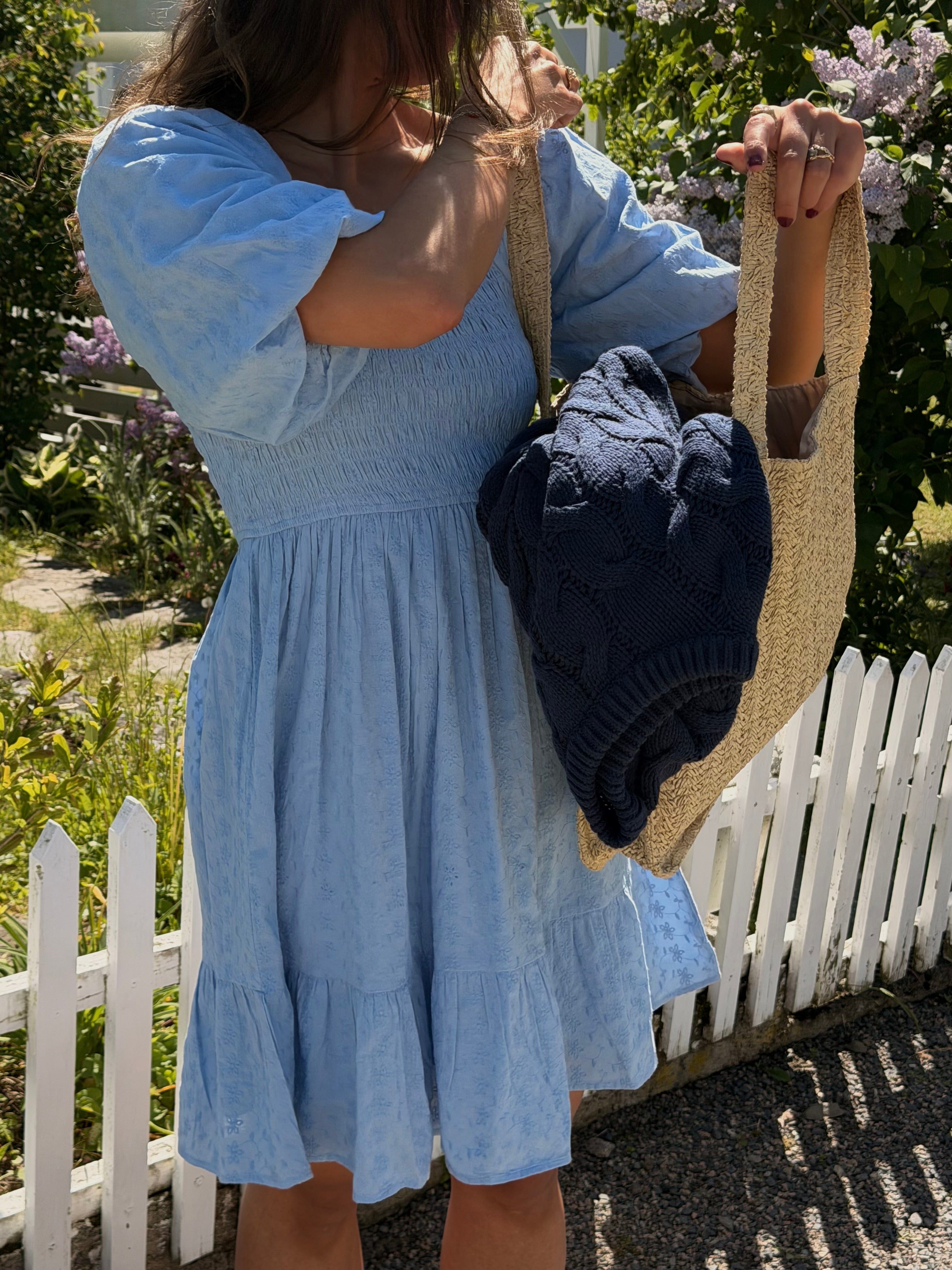 AWJULIE Short Dress - Chambray Blue